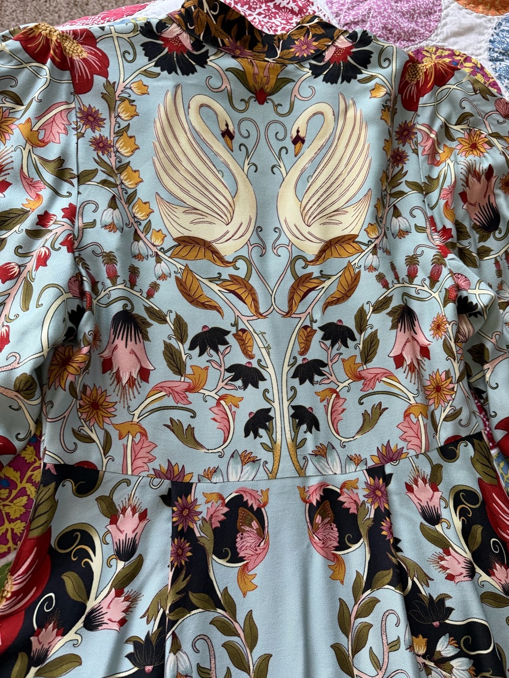 FARM Rio Flowing Beauty Swans Maxi Dress, Size M Rare - Picture 9 of 16